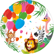 Ühekordne taldrik "Jungle" 23cm 8tk