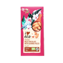 Piimašokolaad mandlitega I Love Eco öko 90g