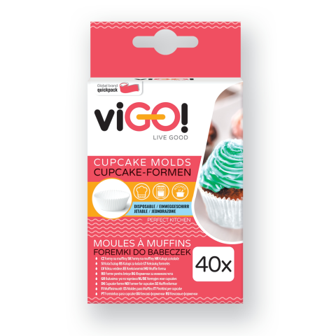 Muffinivormid Vigo d6,7cm, 40tk